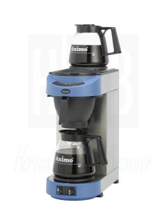 ANIMO KOFFIEMACHINE MET GLASKAN M100 - BLAUW, HANDWATERVULLING, 230 VOLT 50HZ, 2250 WATT, 9010500