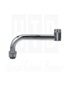 SPOUT EXTENSION, TUBULAR, 6", S/S, uitloop 152,4mm, KS11-12-X106