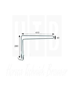 Verwarmingselement 105 Watt, 230 Volt 50HZ,  L 410mm B 295mm H 6,5mm L1 93mm L2 317mm B1 257mm B2 38mm  MARENO VERDAMPER, 2476935