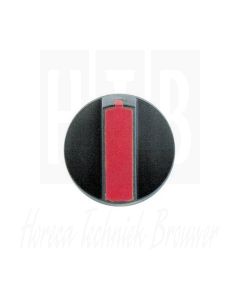 Knop schakelaar nulstreep ø 67mm as ø 6x4,6mm afvlakking boven zwart ANGELO PO 36M2400