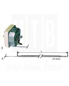 Begrenzer 360°C 1-Pole Sensor 120/Ø4mm Capilair 1170/1070mm. 51.64945.010