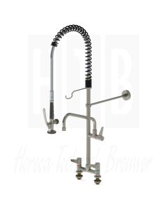 ECHTERMANN VOORSPOELDOUCHE ECOSTAR, 2-gats, bladmodel, 2-gr. met tussenkraan RVS, 304700-201/255-325