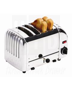 Dualit broodrooster 4 RVS + chroom, 230 Volt 50HZ, F209