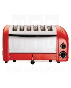 Dualit Vario broodrooster 6 sleuven rood 60154, GD395