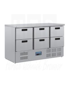 Polar G-serie koelwerkbank met 6 laden