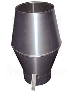 Aluminium verticale uitblaaskap, Ø 450mm, 7222.0450